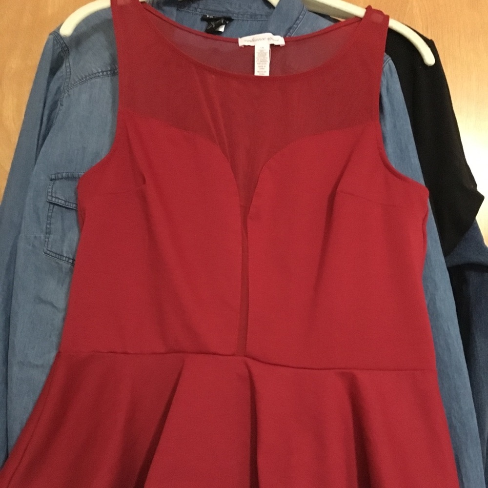 Red Peplum Top